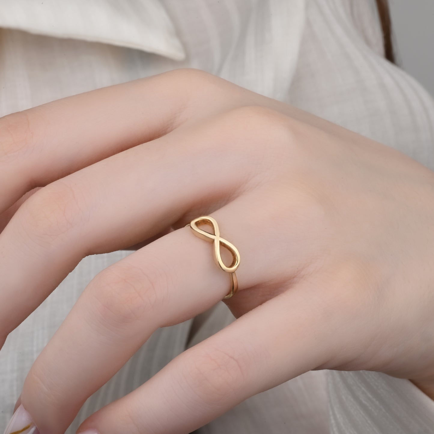 Bold Infinity Symbol 14K Gold Ring