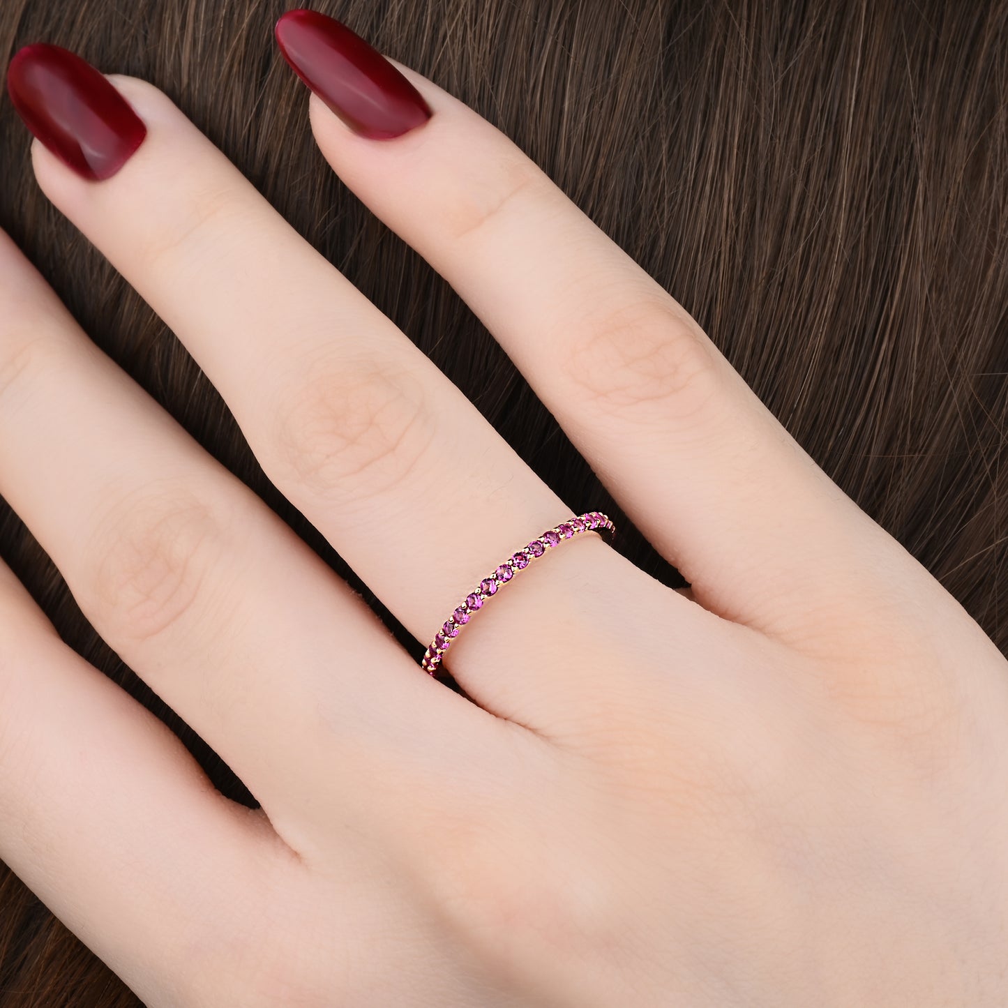 Emerald Eternity Band in 14K Gold