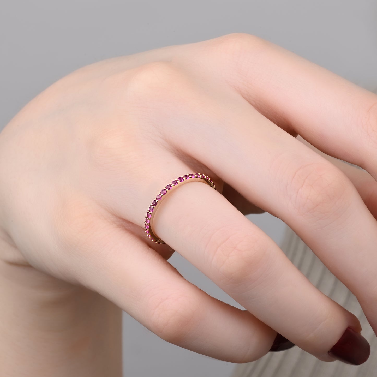 Emerald Eternity Band in 14K Gold