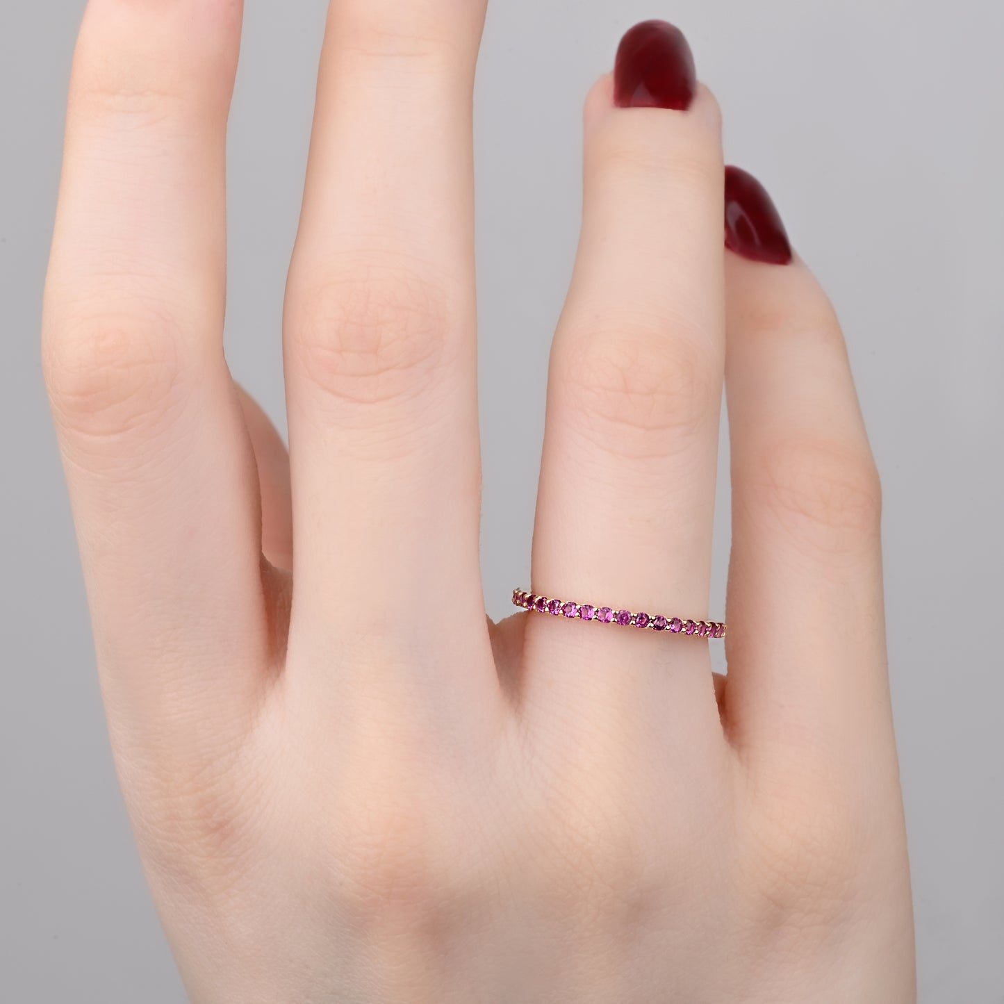 Emerald Eternity Band in 14K Gold