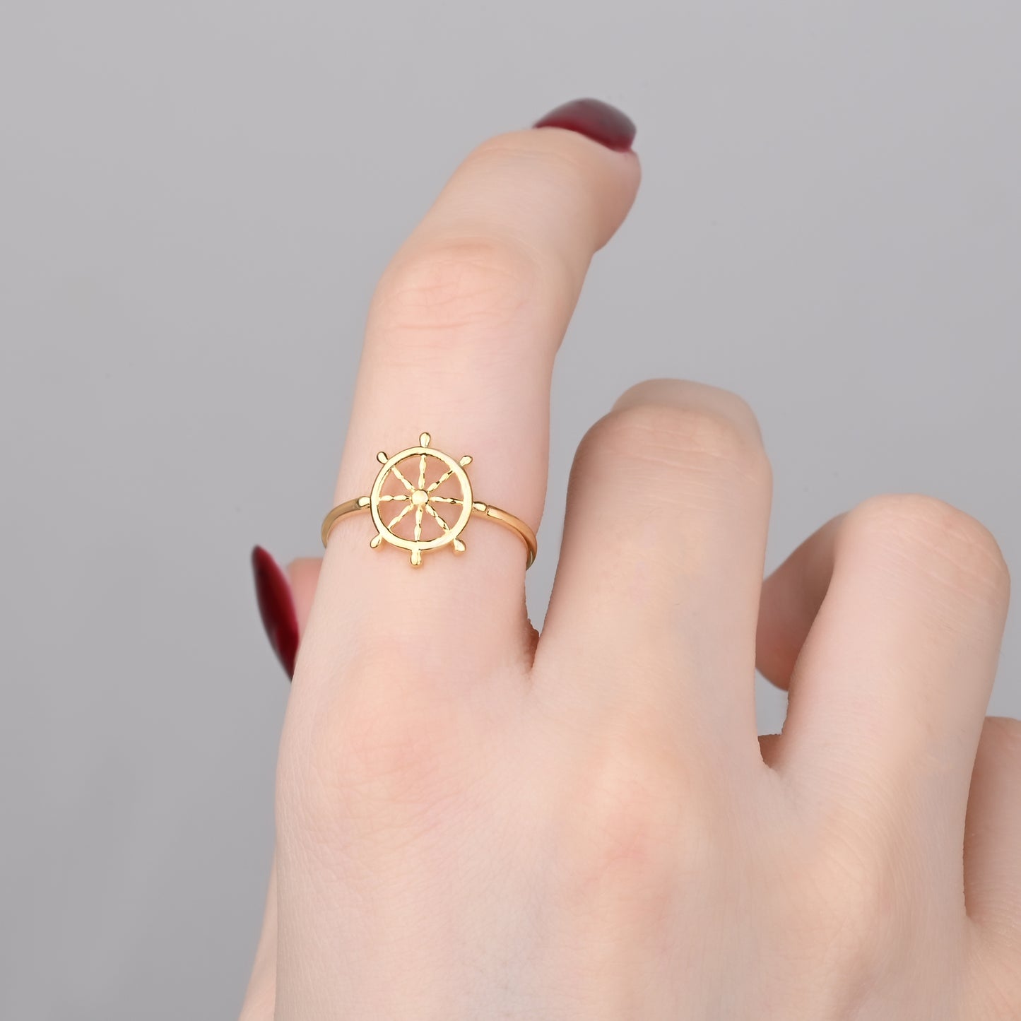 Helm-Inspired Design Ring in 14K Gold