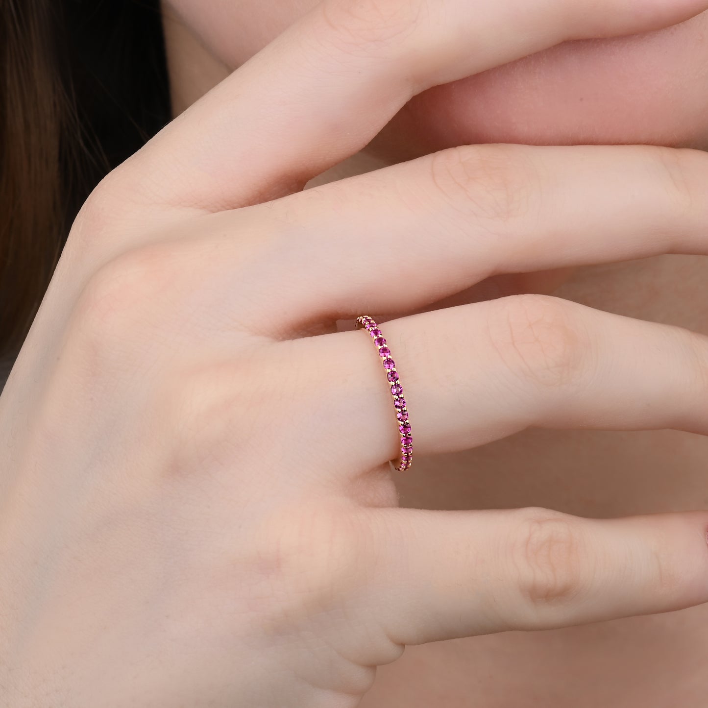 Emerald Eternity Band in 14K Gold