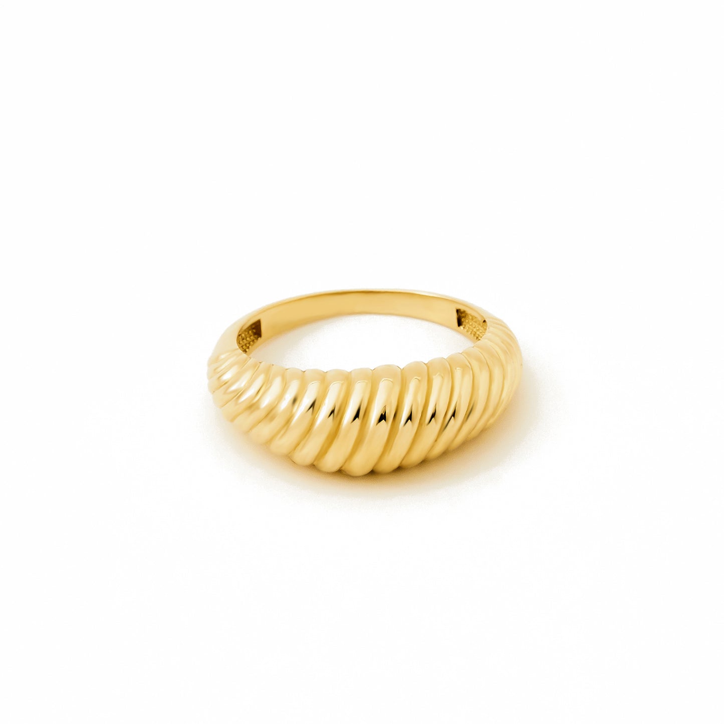 Grooved Band 14K Gold Ring