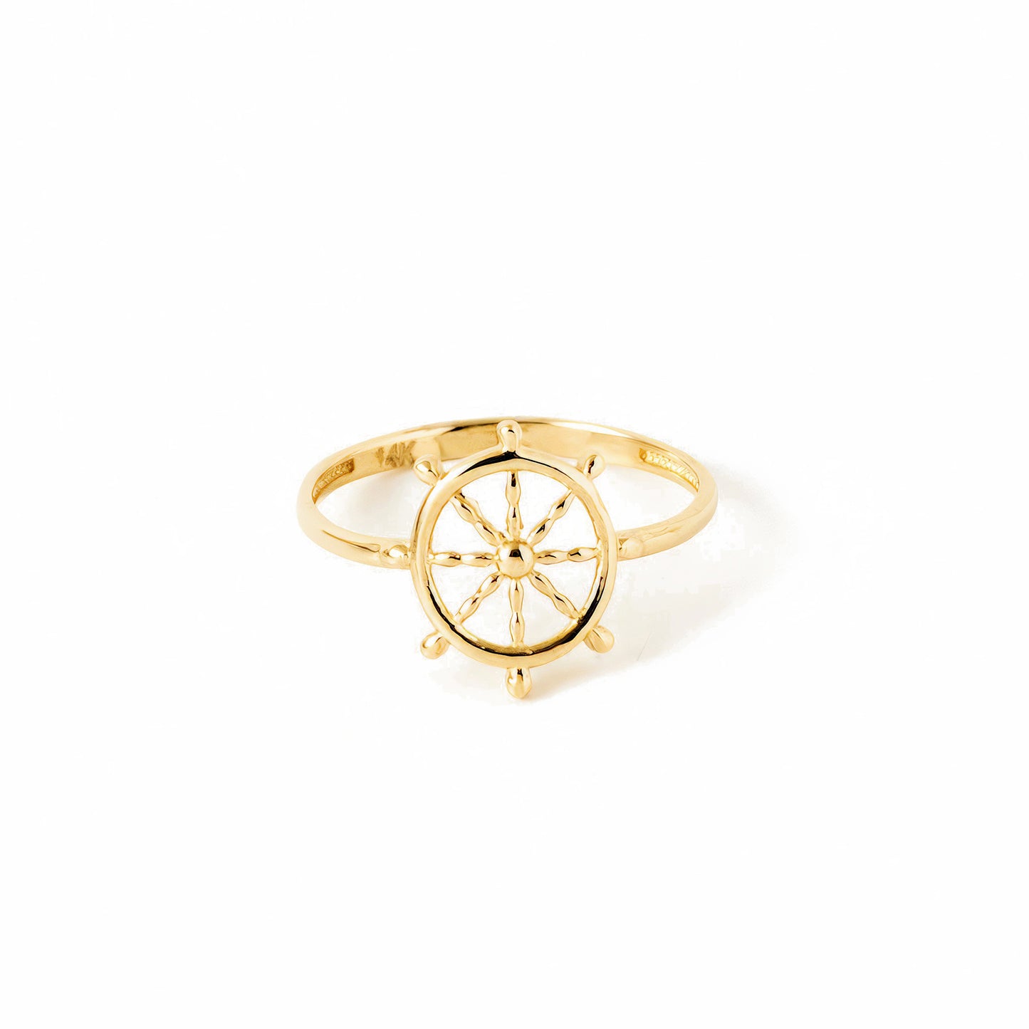 Helm-Inspired Design Ring in 14K Gold