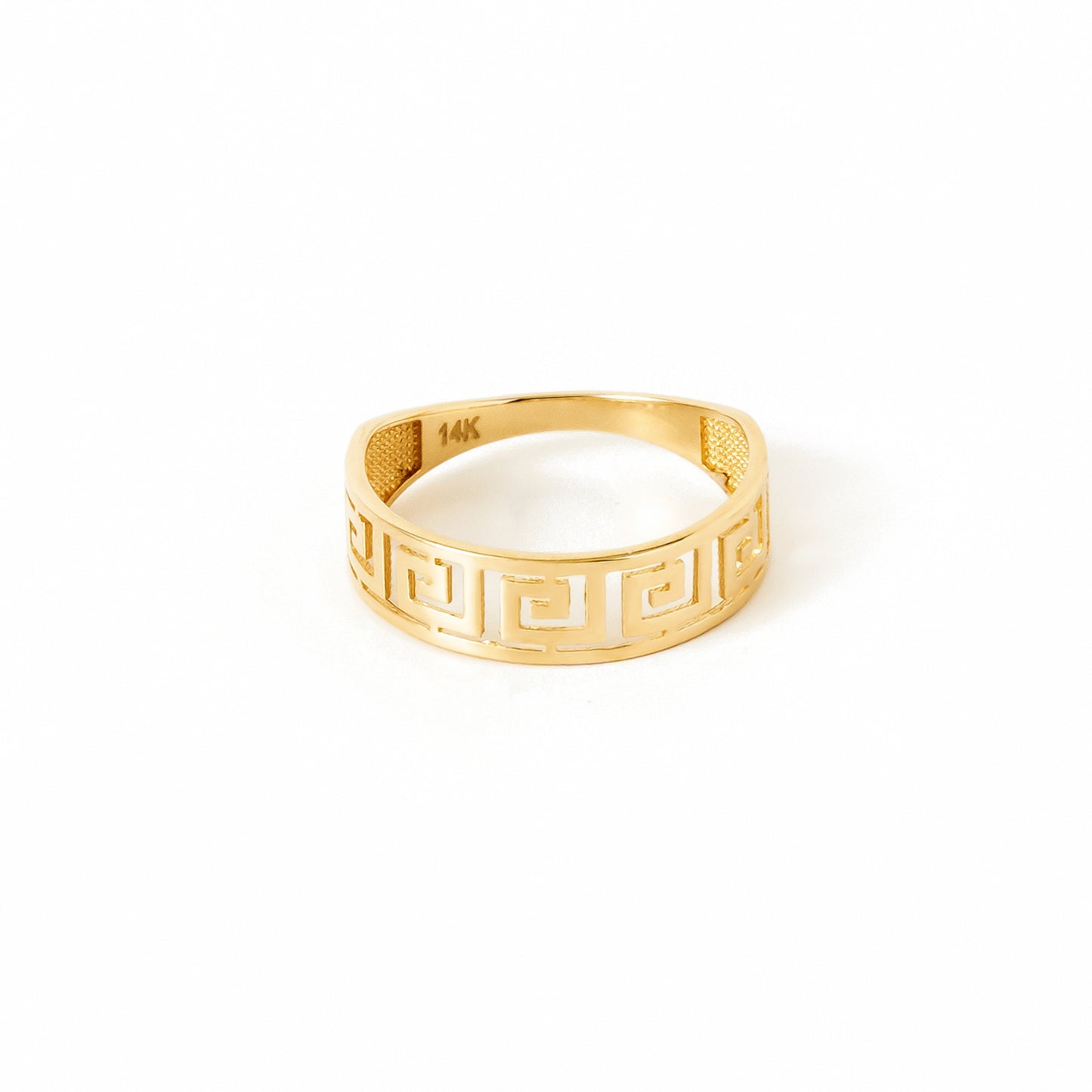 Geometric Loop Band Ring in 14K Gold