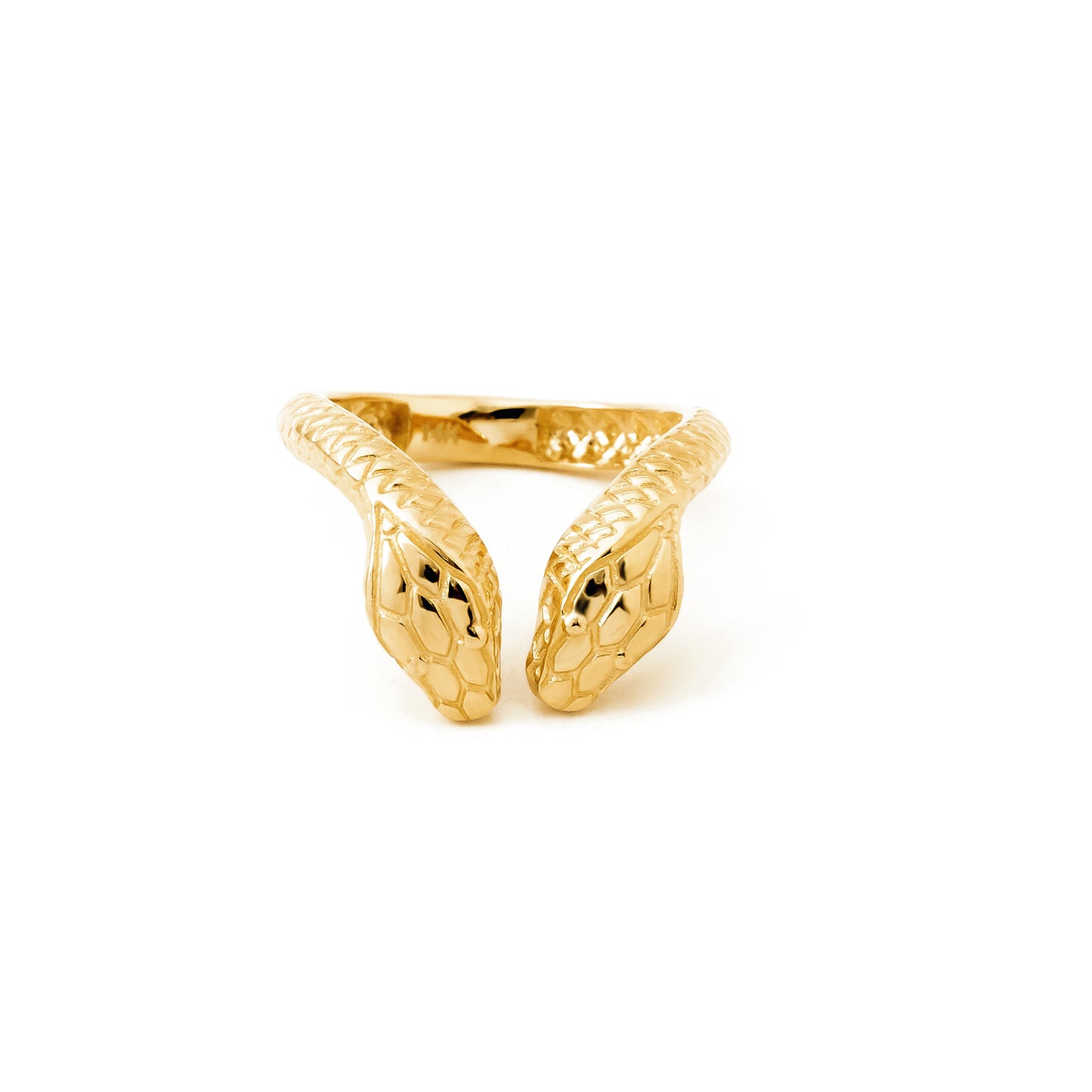 Snake Design Textured 14K Gold Ring