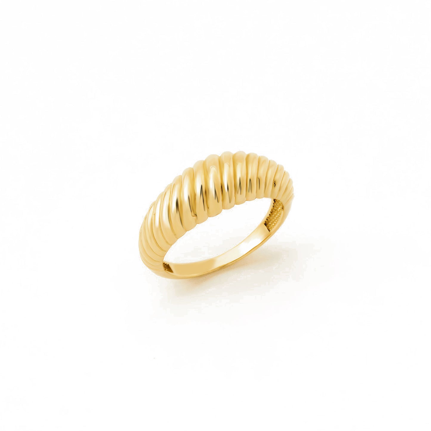 Grooved Band 14K Gold Ring