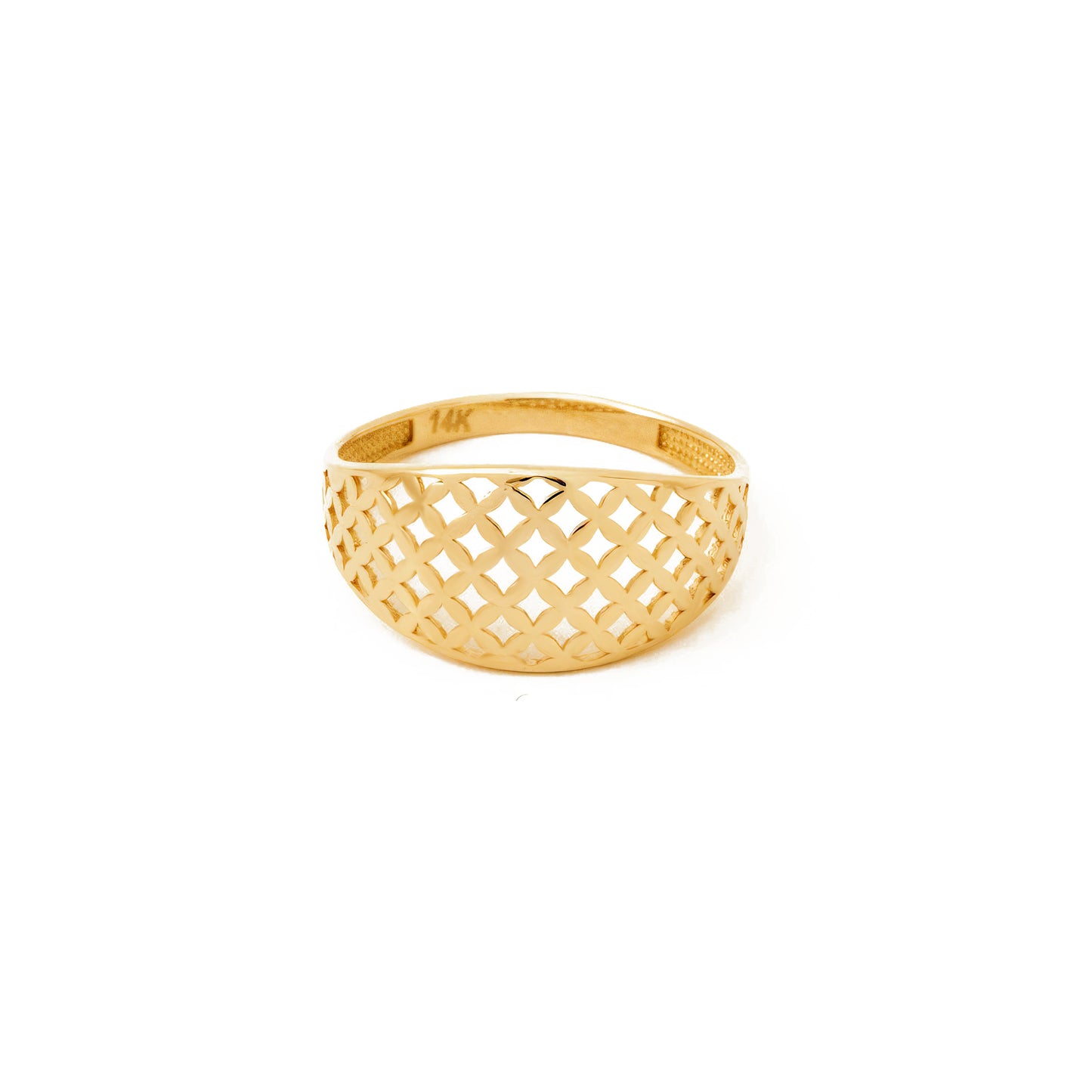 Sparkle Pattern Band 14K Gold Ring