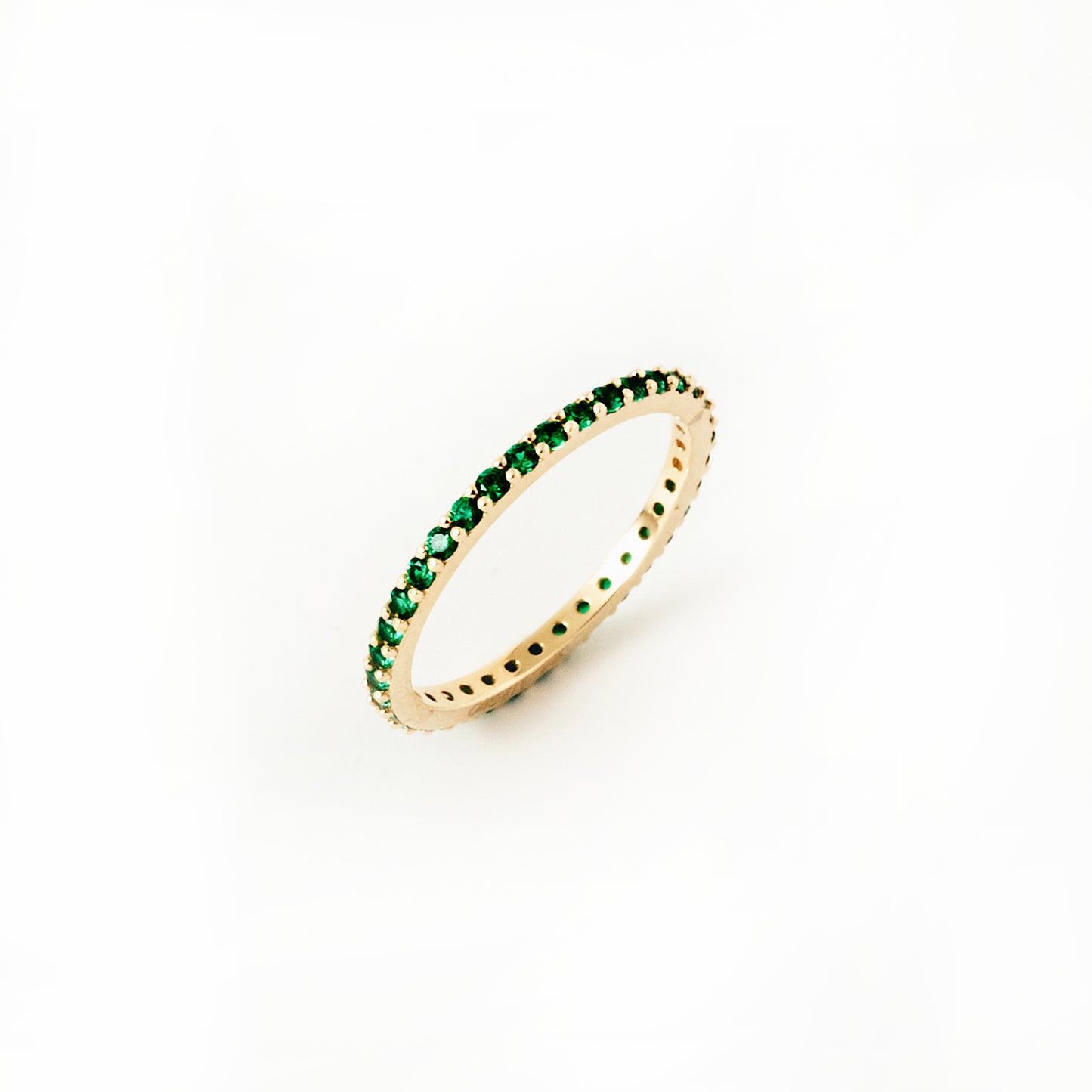 Emerald Eternity Band in 14K Gold