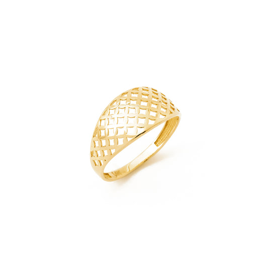 Sparkle Pattern Band 14K Gold Ring